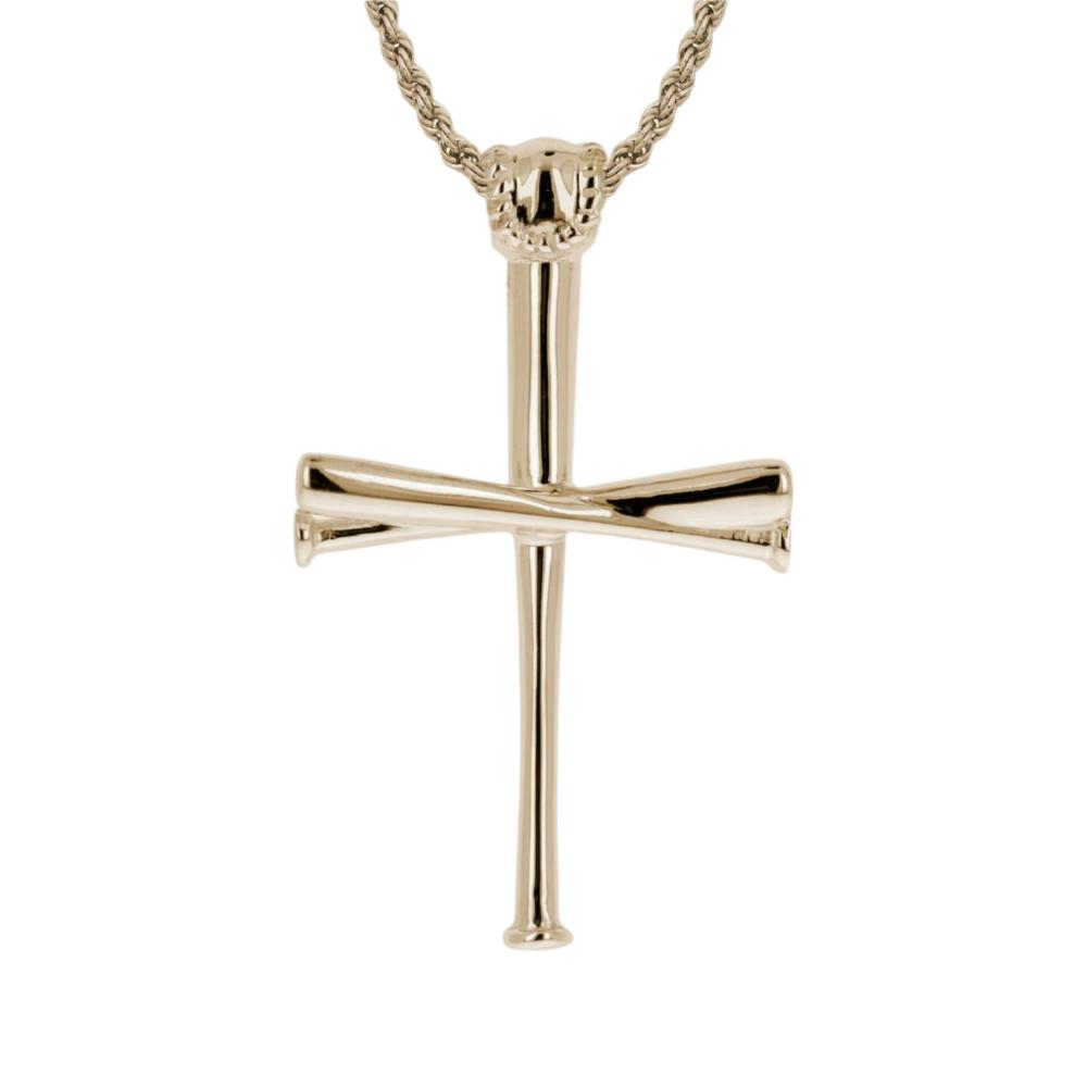 XL 2.0 Baseball Bat Cross Necklace