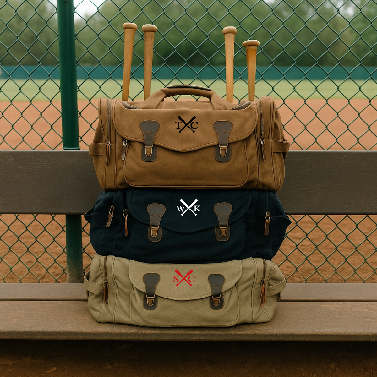 Personalized Baseball Duffle Bag