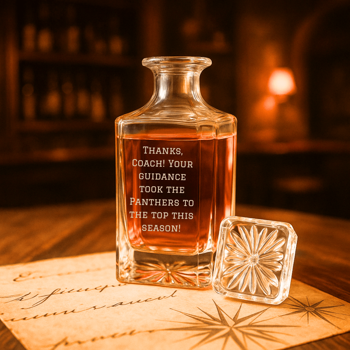 Unique Personalized Personalized Coach Decanter Customized Coach Gifts for Men by Groovy Guy