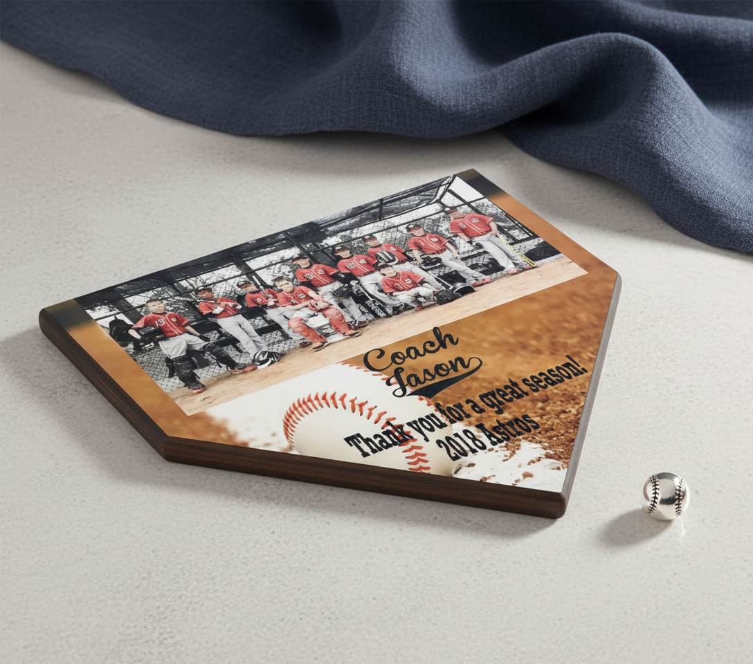 Baseball Home Plate Photo Plaque