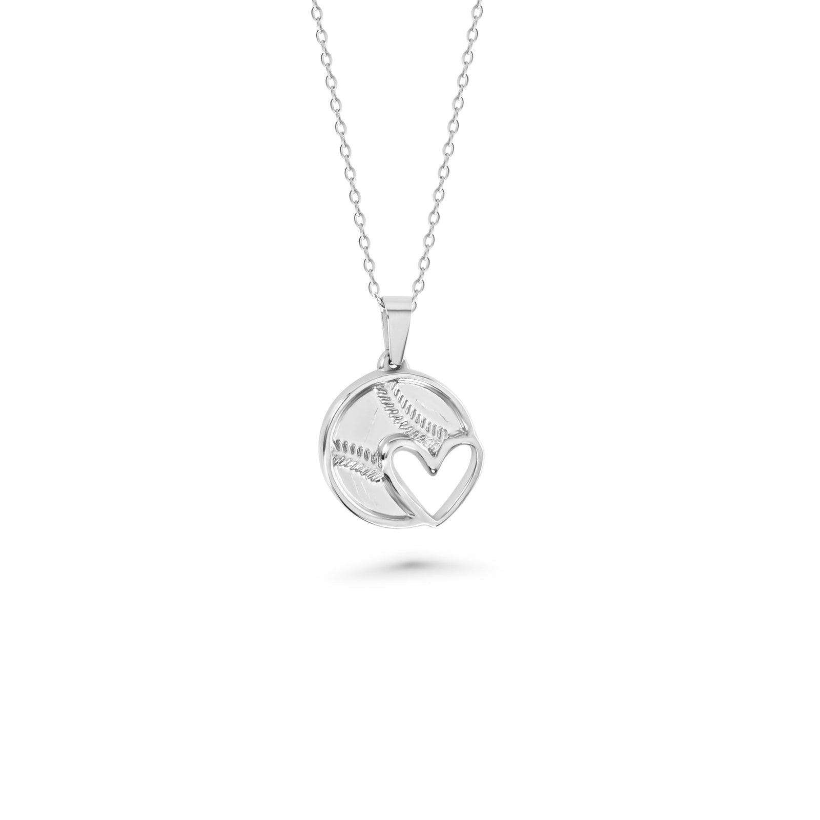 Baseball Heart Necklace | Stainless Steel