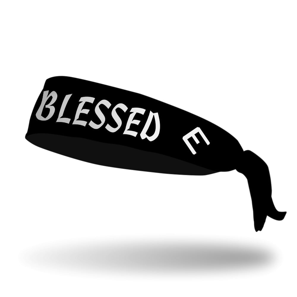 Black BLESSED Tie Headband