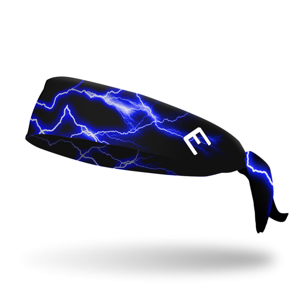 Blue Lightning Tie Headband