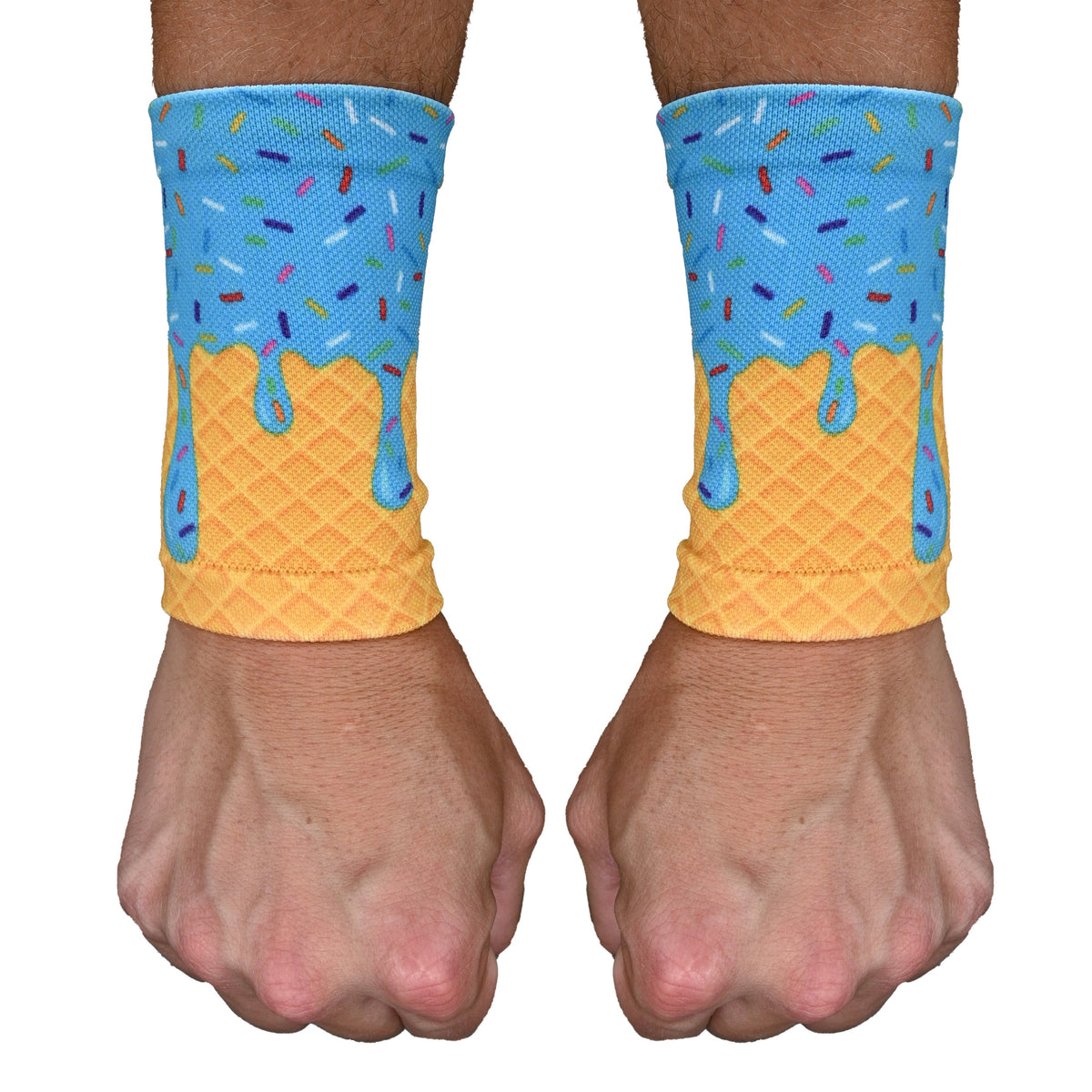 Blue Ice Cream Wrist Support Sleeves