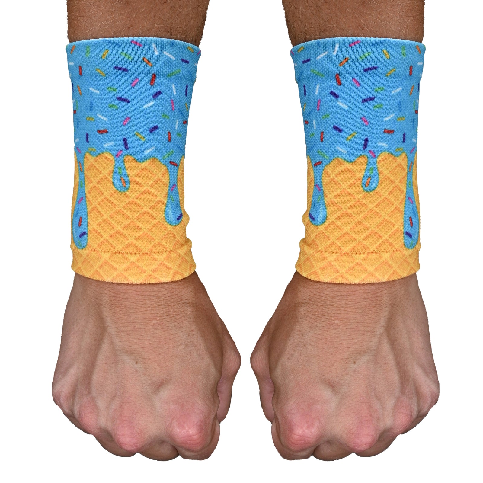 Blue Ice Cream Wrist Support Sleeves
