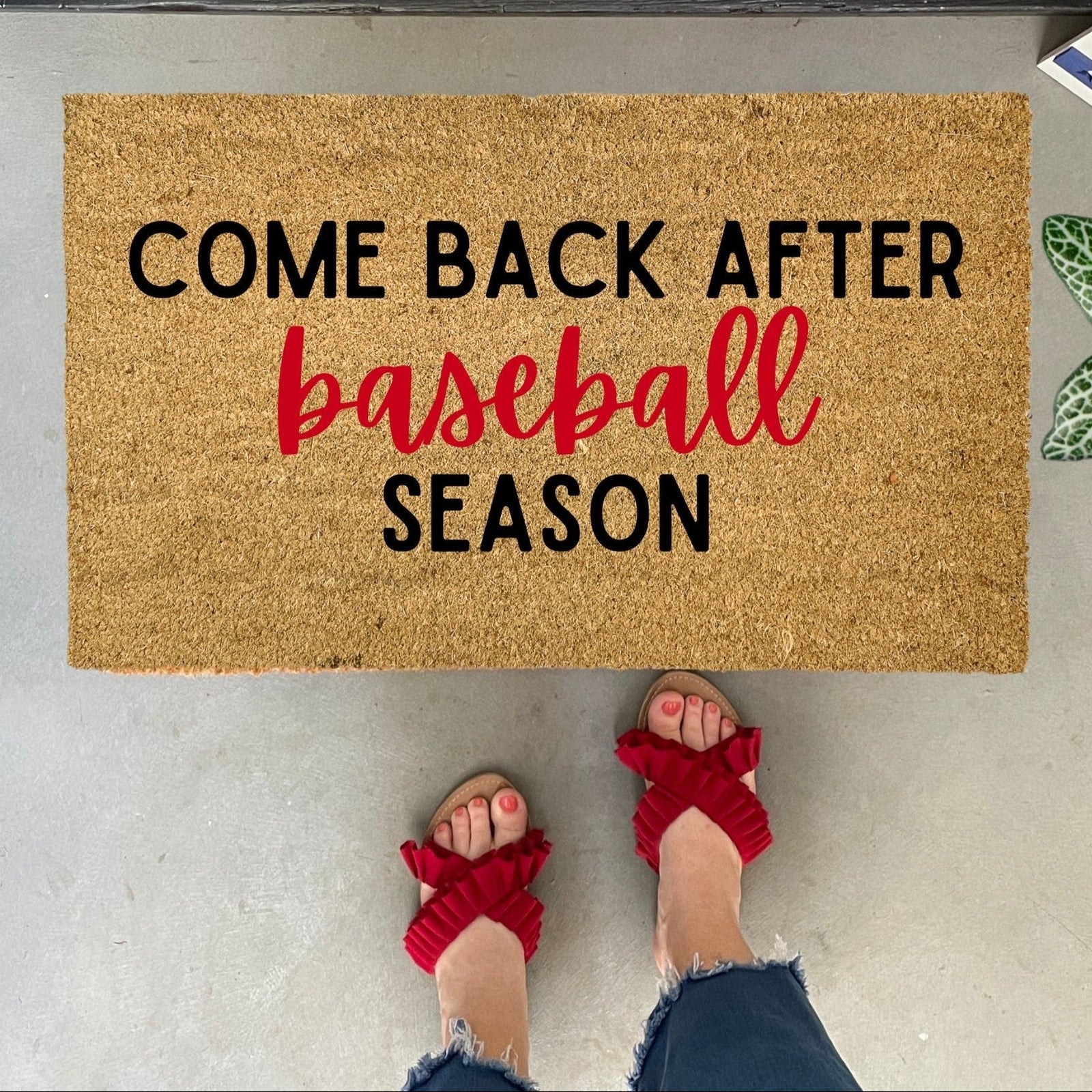 Come Back After Baseball Season Doormat