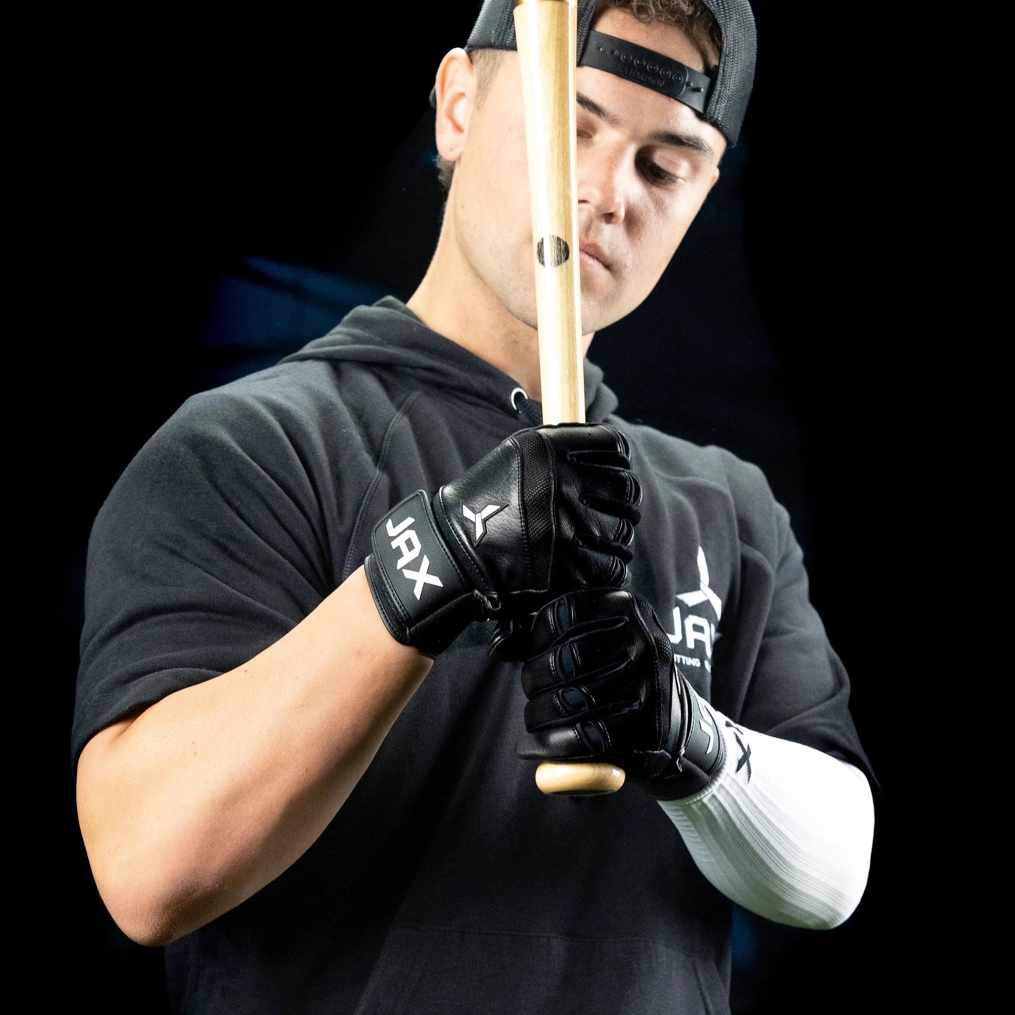 Jax Black Pro Cuff Batting Gloves