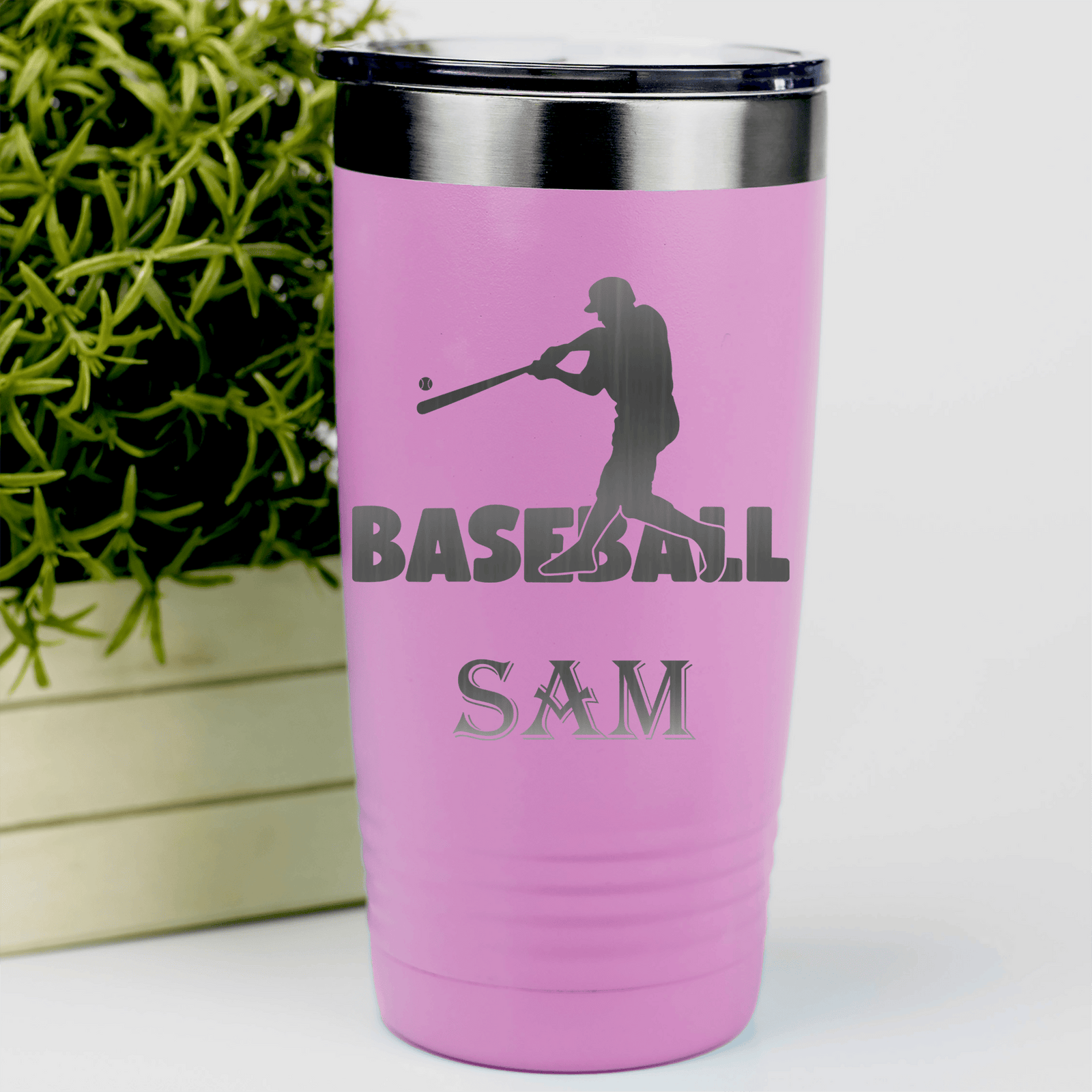 Pink Baseball Tumbler With Diamond Prodigy Design