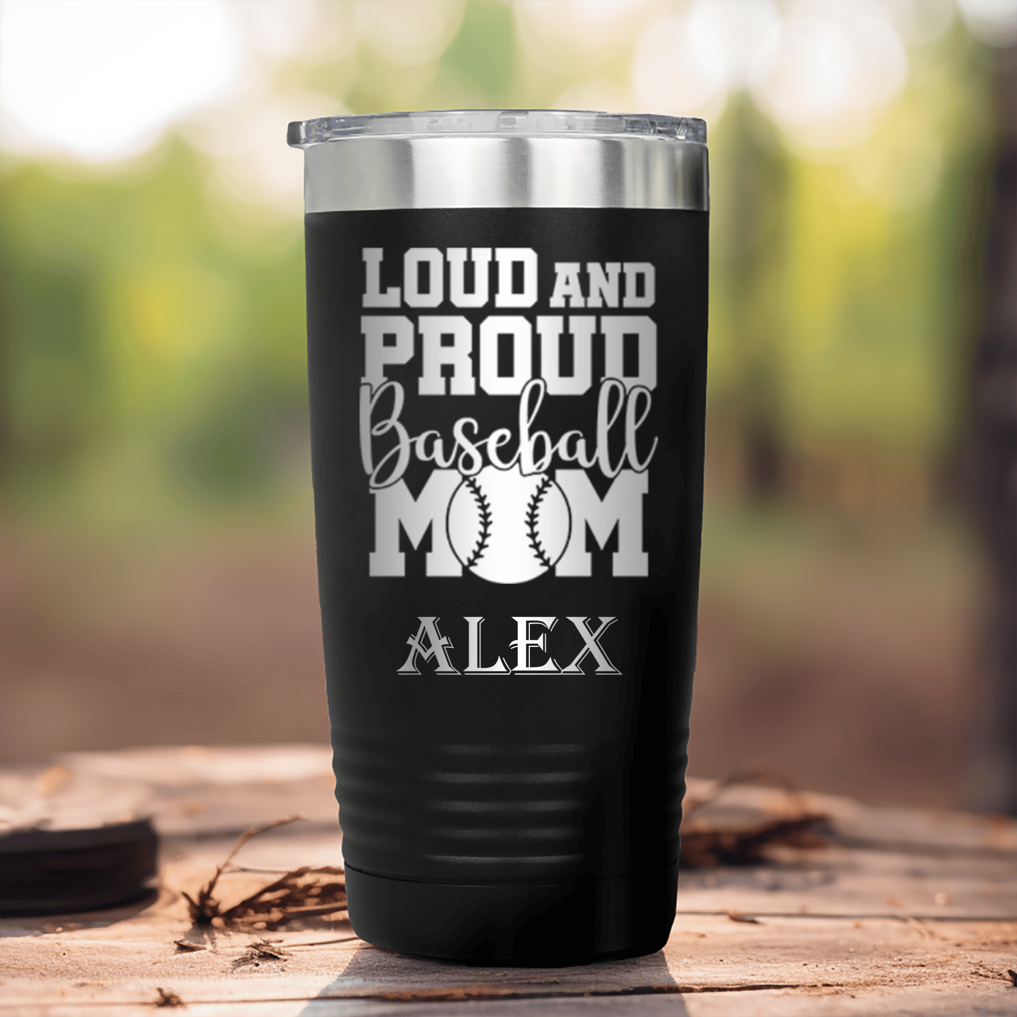 Black Baseball Tumbler With Echoing Cheers From The Diamond Design