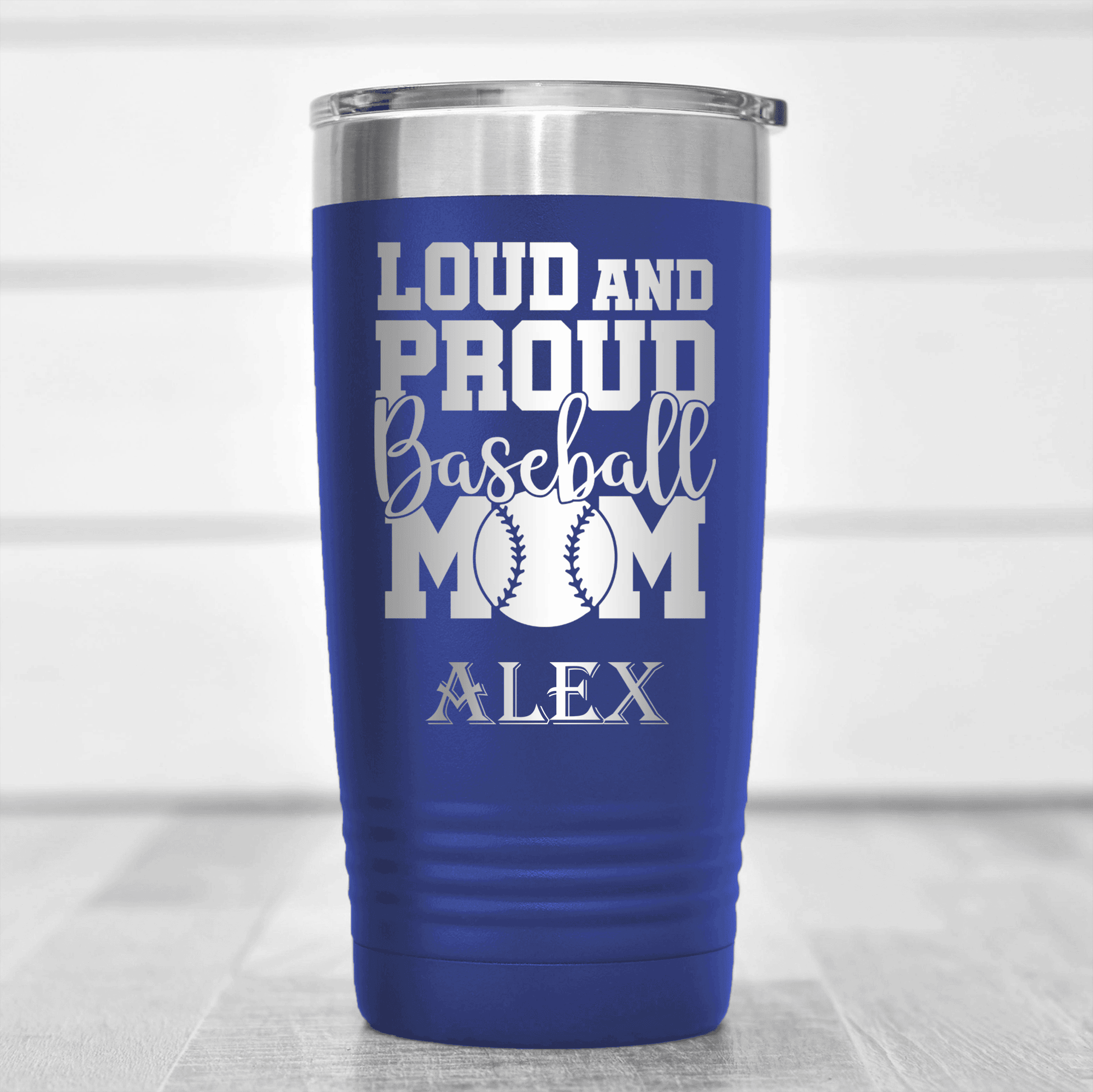 Blue Baseball Tumbler With Echoing Cheers From The Diamond Design