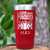 Red Baseball Tumbler With Echoing Cheers From The Diamond Design