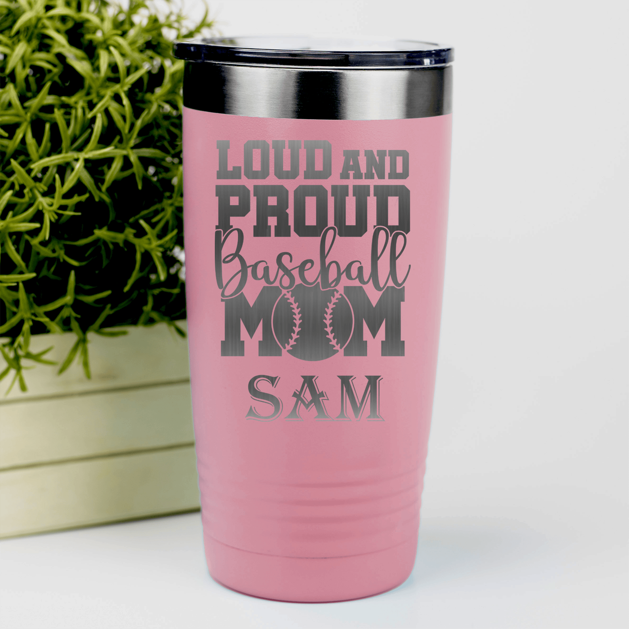 Salmon Baseball Tumbler With Echoing Cheers From The Diamond Design