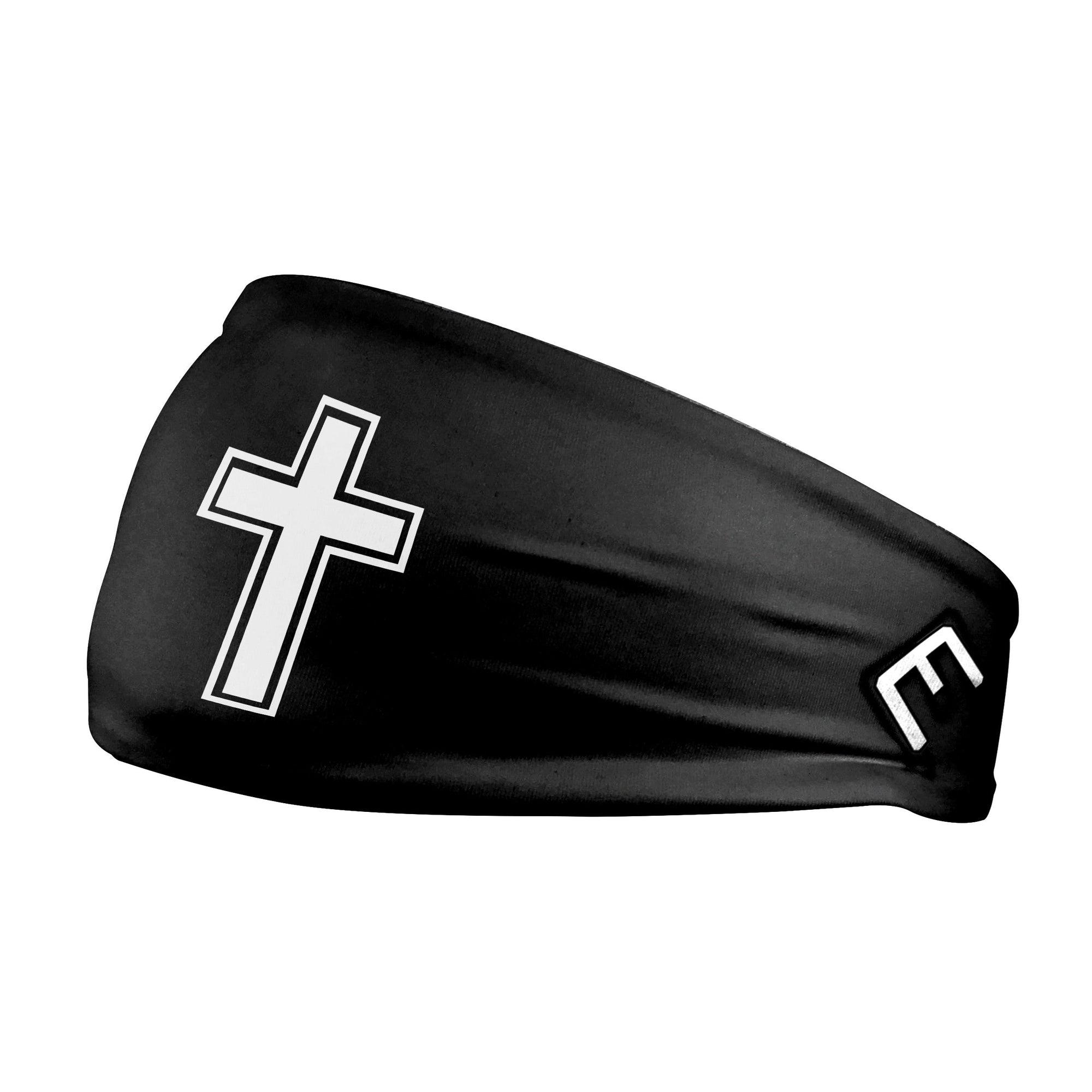 Faith Cross Black Headband