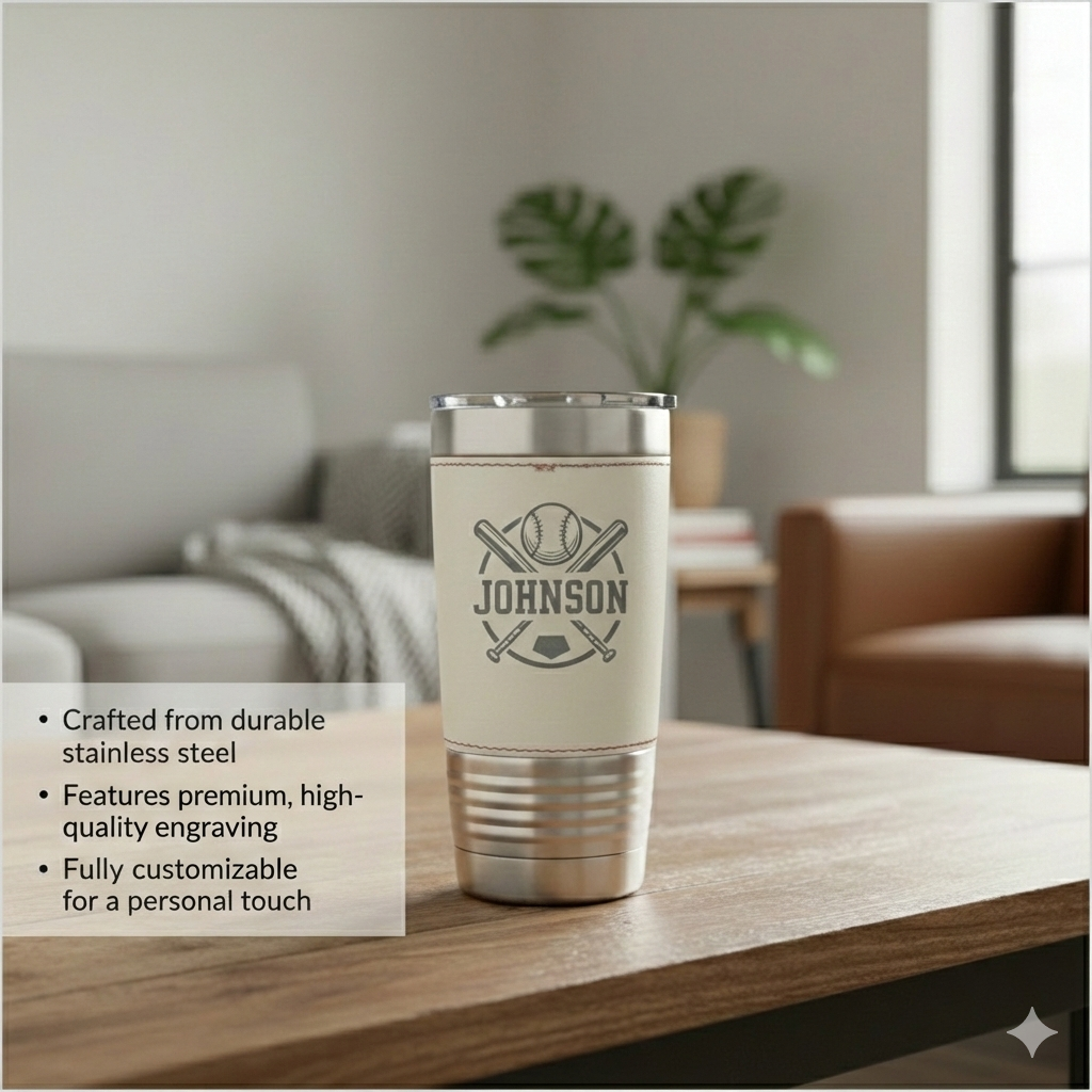 Baseball Lover's Personalized Tumbler