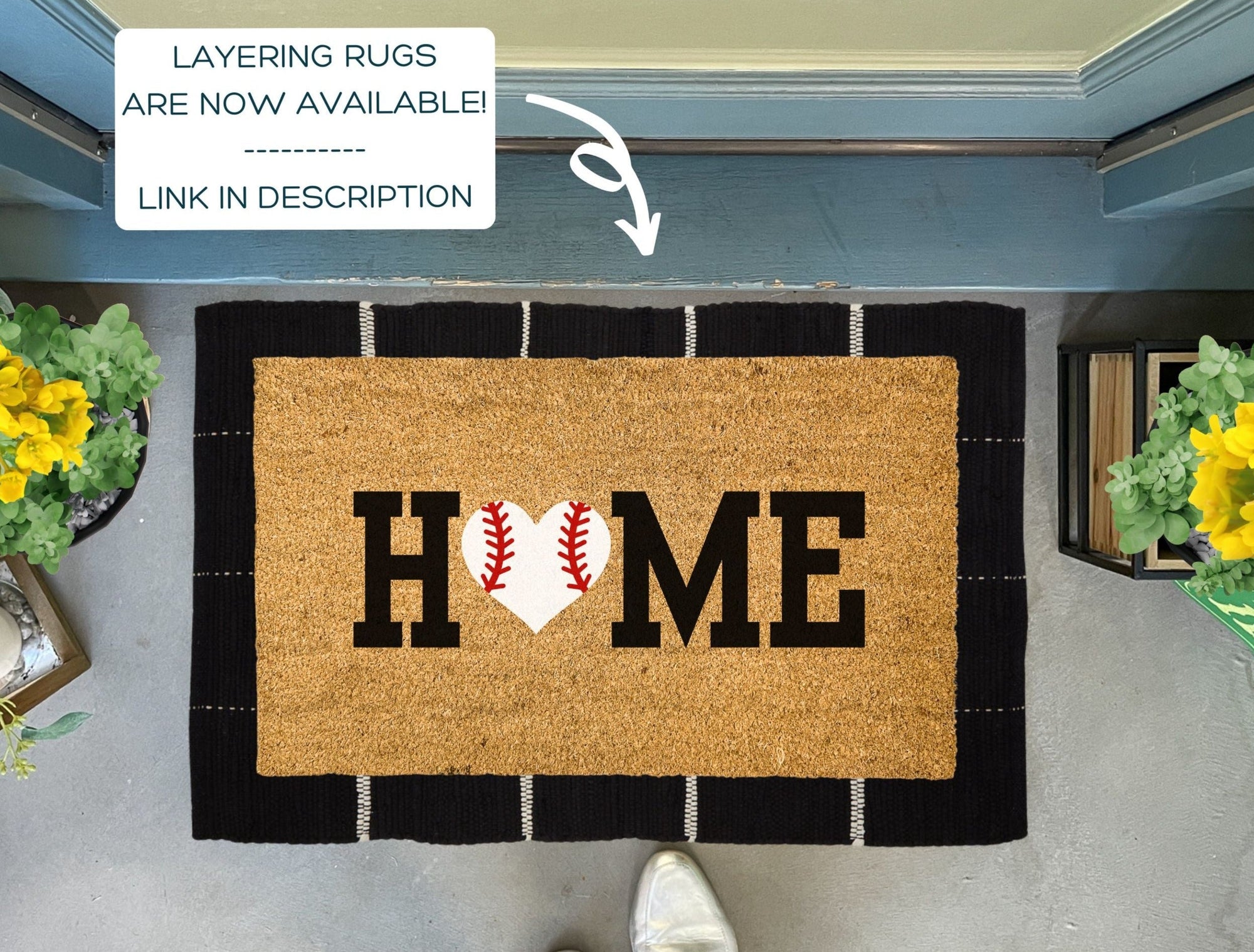 Home Baseball Doormat