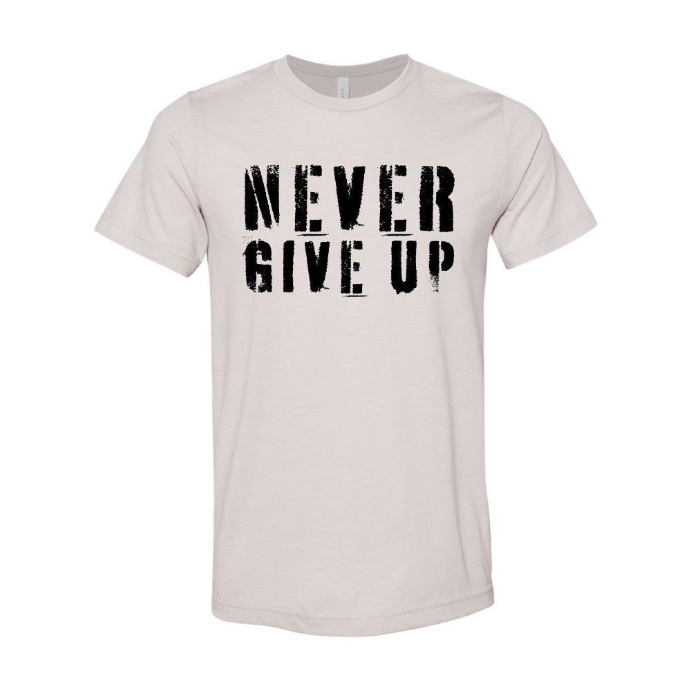 Never Give Up T-Shirt - Batter Box Sports