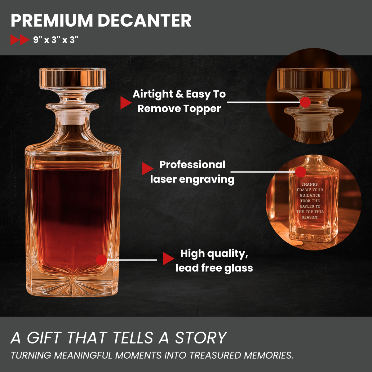 Unique Personalized Personalized Coach Decanter Customized Coach Gifts for Men by Groovy Guy