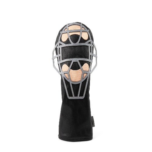 Catcher’s Mask driver headcover with PU leather and cushioned lining.