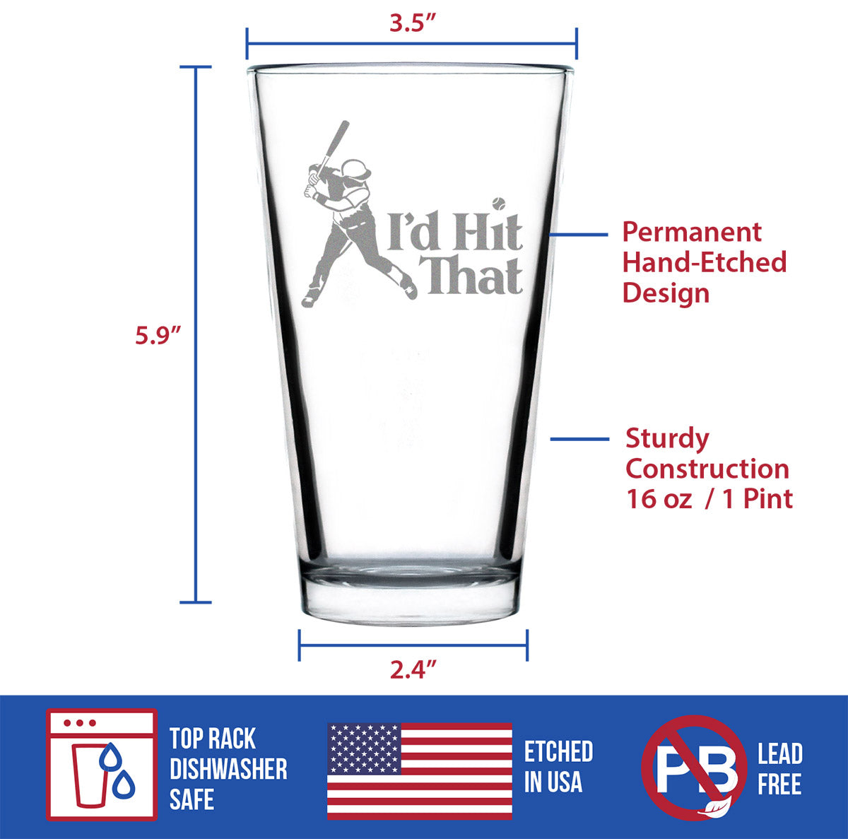 I'd Hit That  Pint Glass