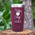 Maroon Baseball Tumbler With Playful Pitch Madness Design