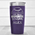 Purple Baseball Tumbler With Season Of Home Runs Design