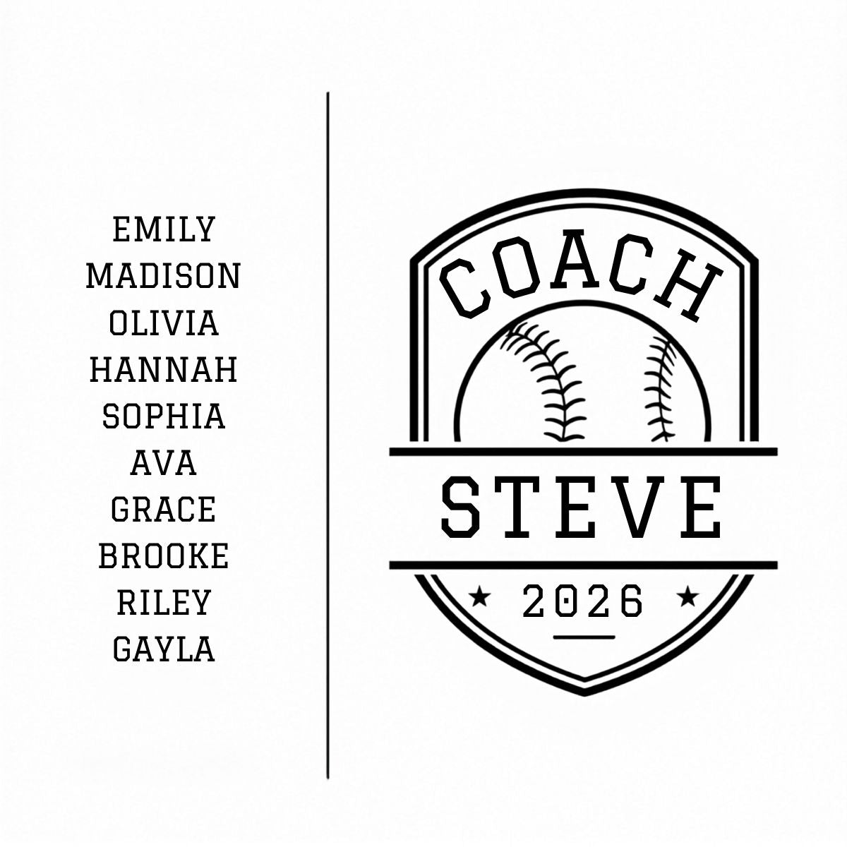 Personalized Softball Coach Team Tumbler