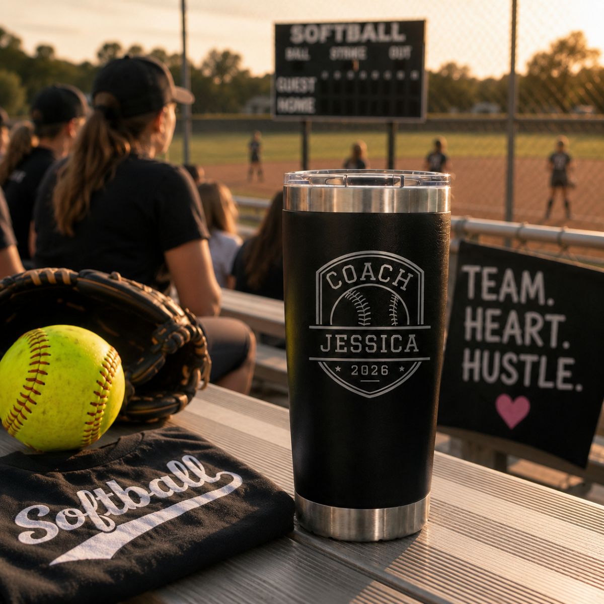 Personalized Softball Coach Team Tumbler