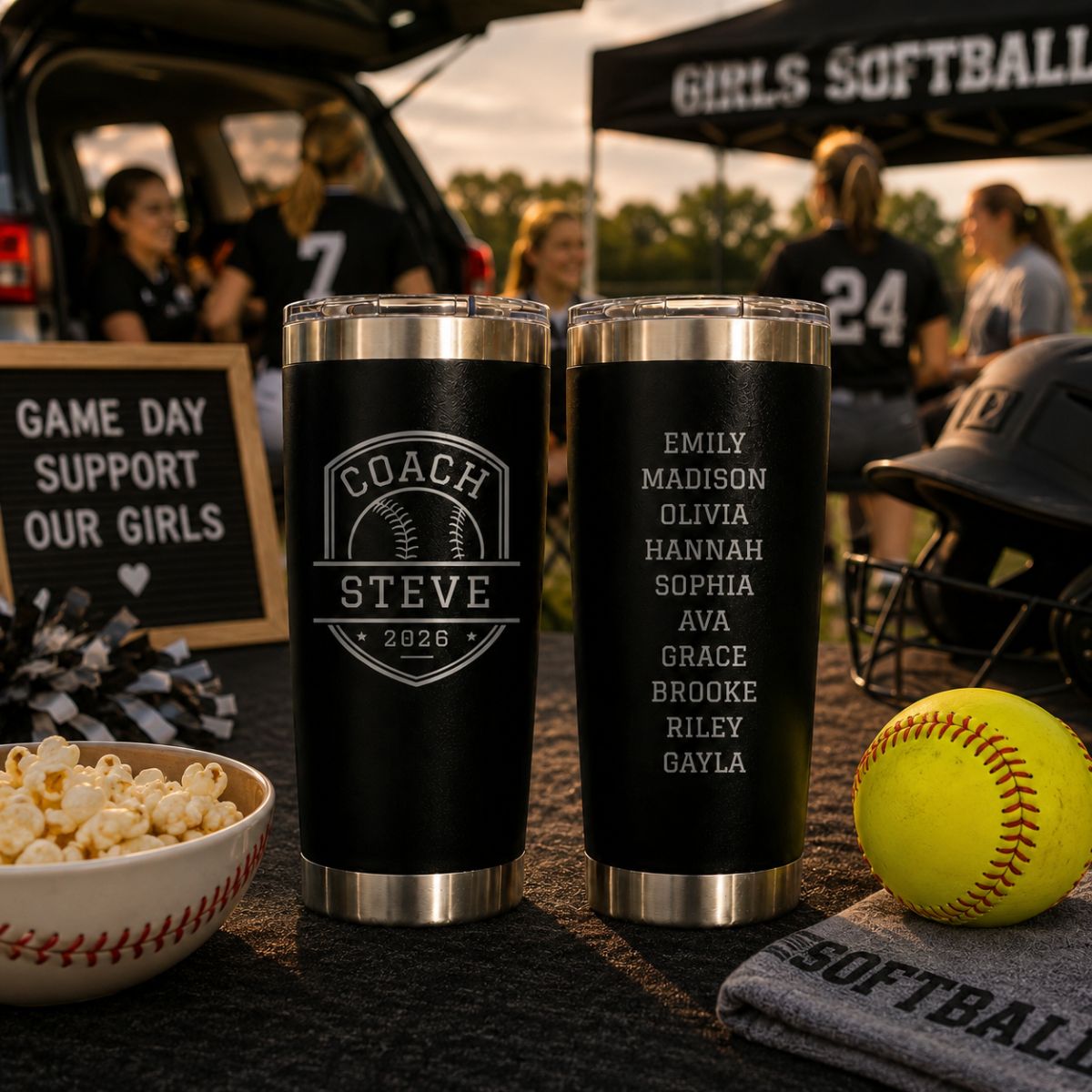 Personalized Softball Coach Team Tumbler