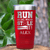 Red Baseball Tumbler With Swift Baserunner Design