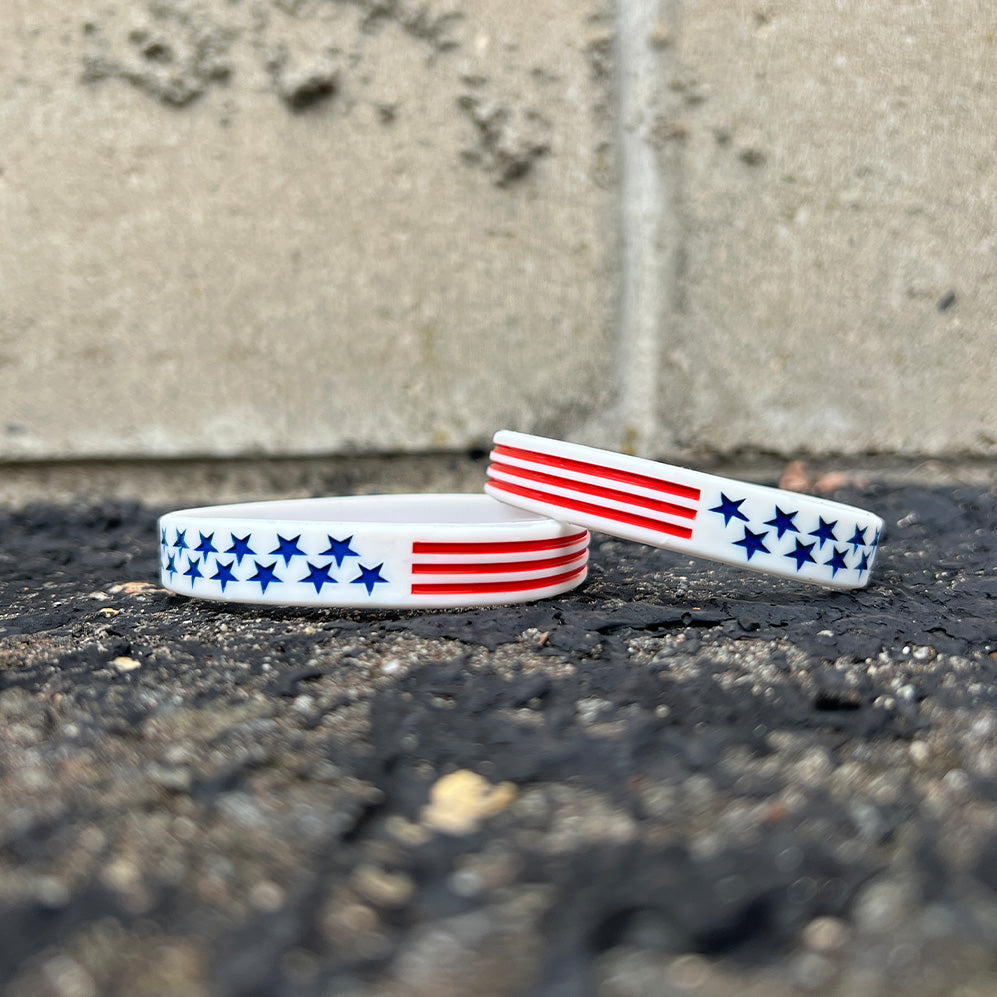 Lotto All'ingrosso Fascette E Polsini USA Flag - 6,12,24,36 Pezzi - EH137BW, Bandiera Americana, Sportivi - Foto 1