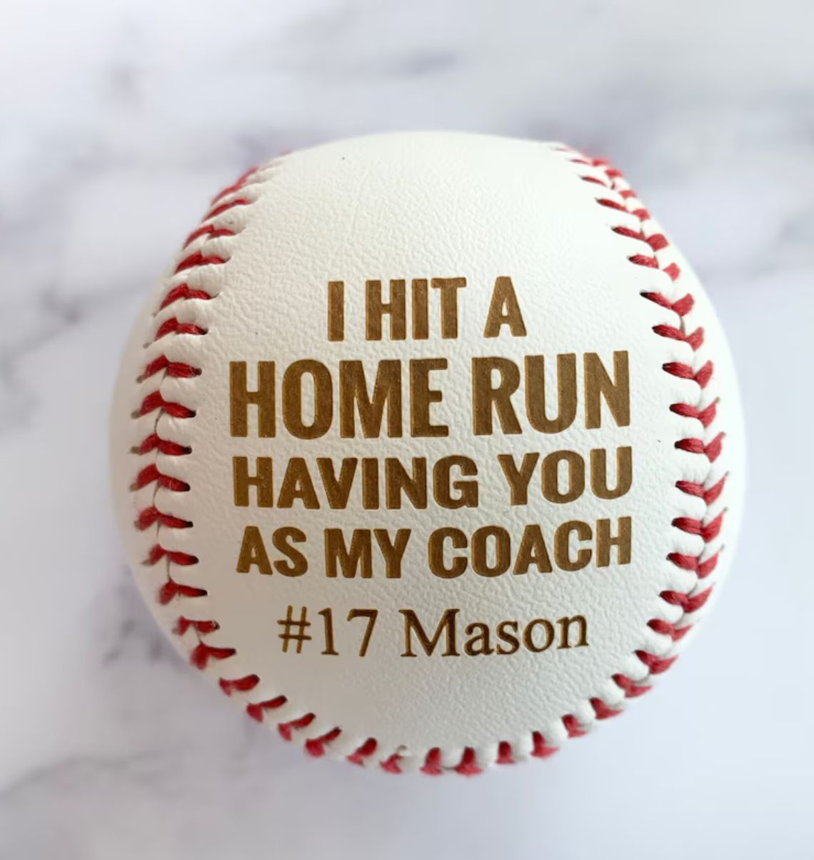 Coach's Personalized Tribute Baseball