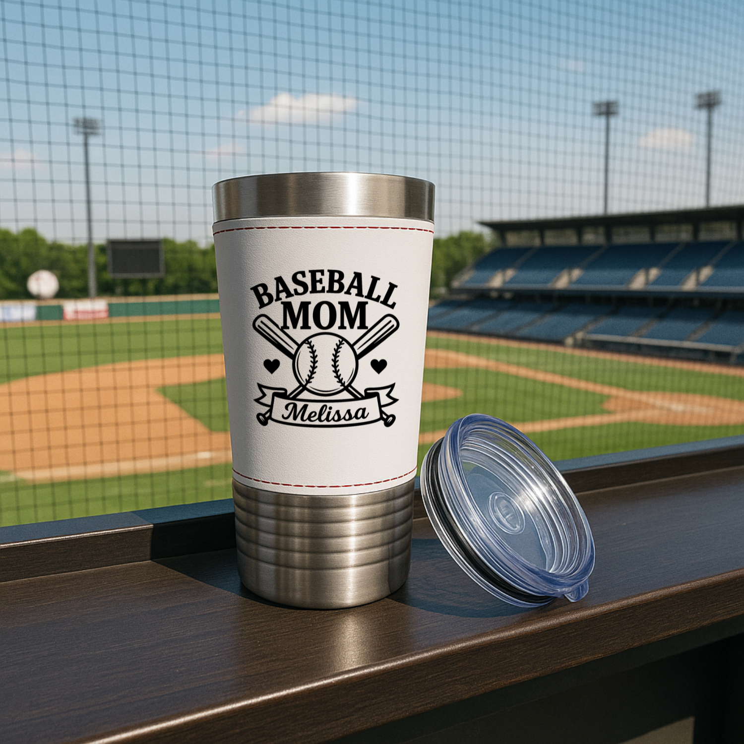Personalized Baseball Mom Tumbler