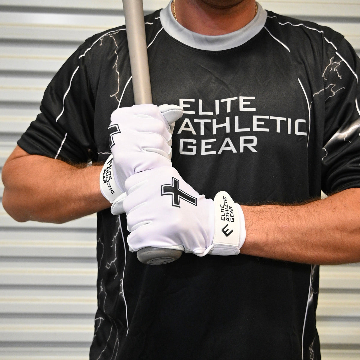 Faith Cross White Batting Gloves