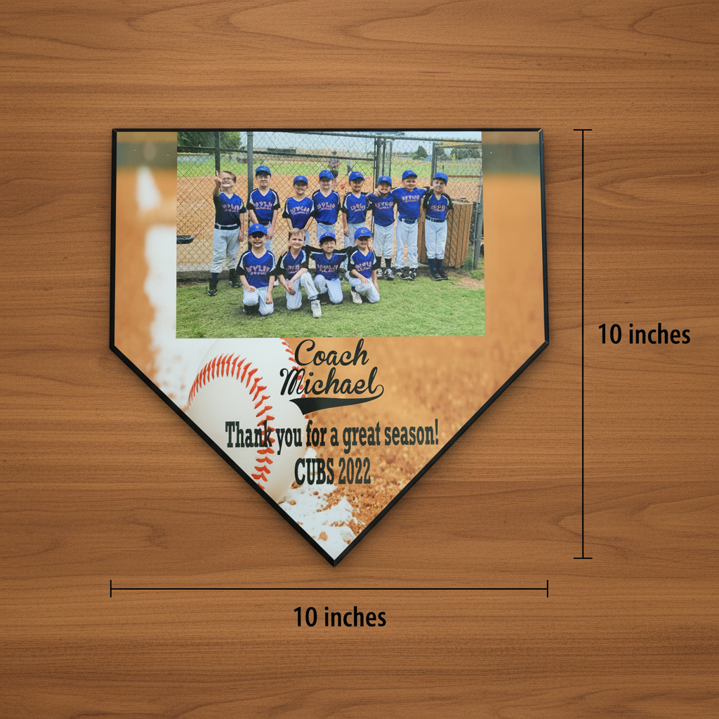 Baseball Home Plate Photo Plaque