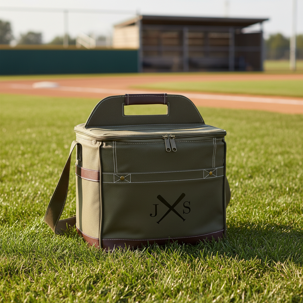 Coach cooler on the baseball field