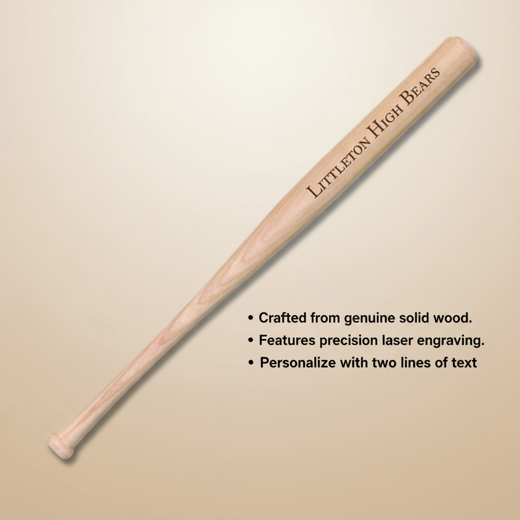Engraved Wooden Mini Bat