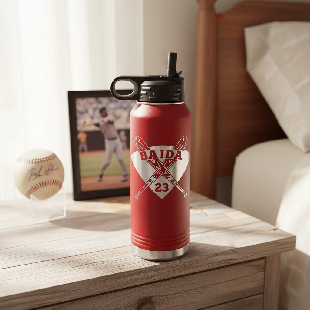Custom Baseball Water Bottle