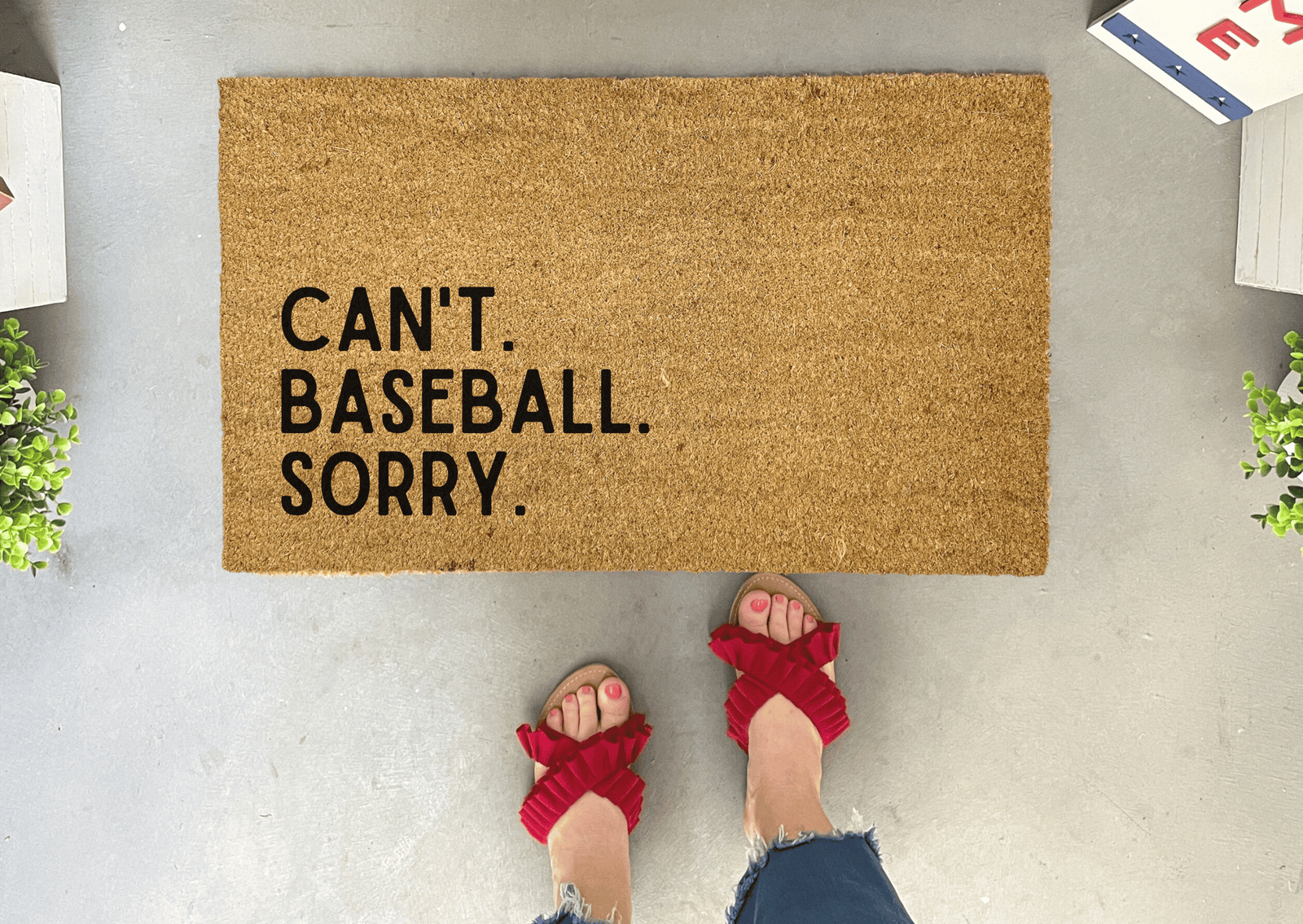 Funny Baseball Gift Doormat