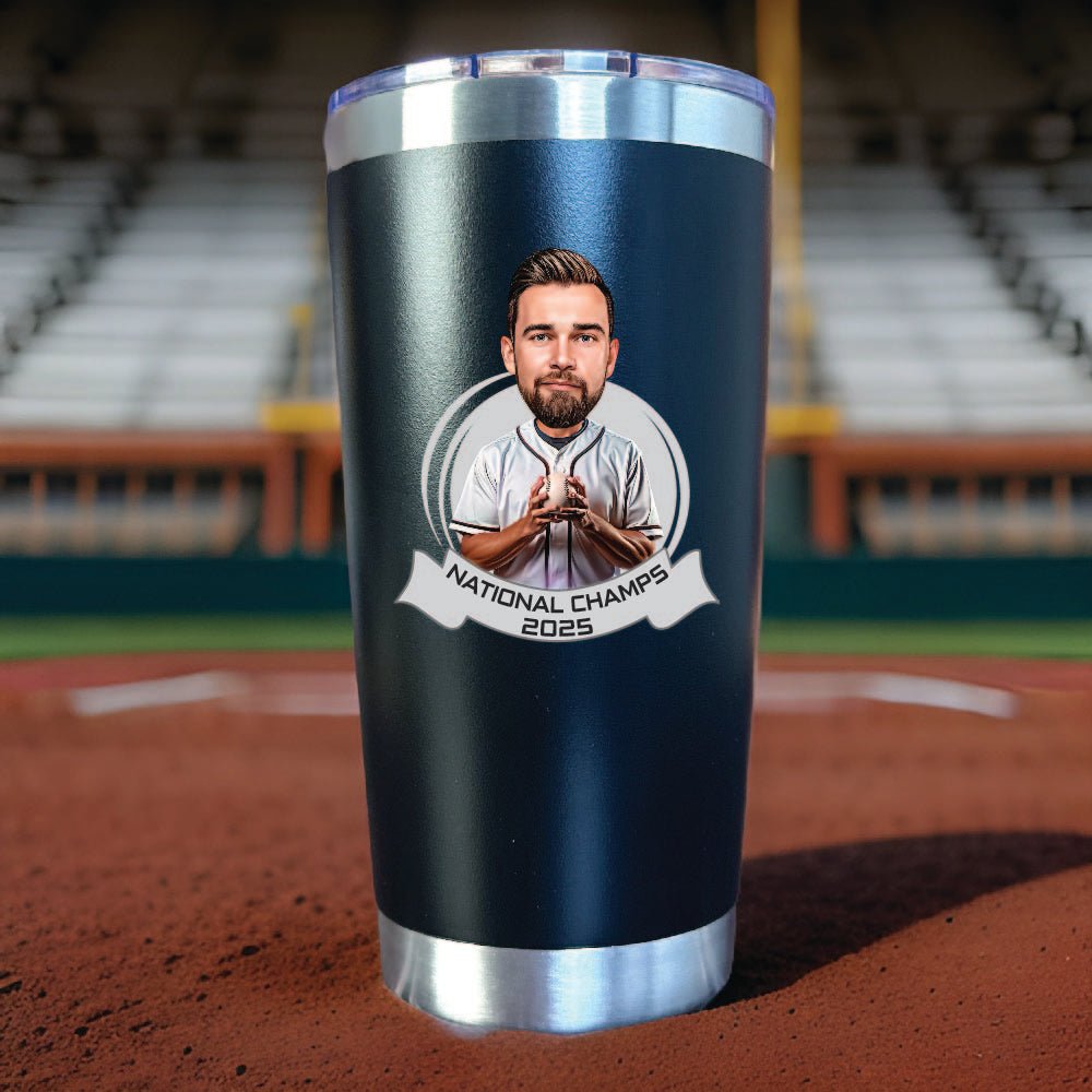 Baseball Groomsman Game Day Tumbler personalized with name