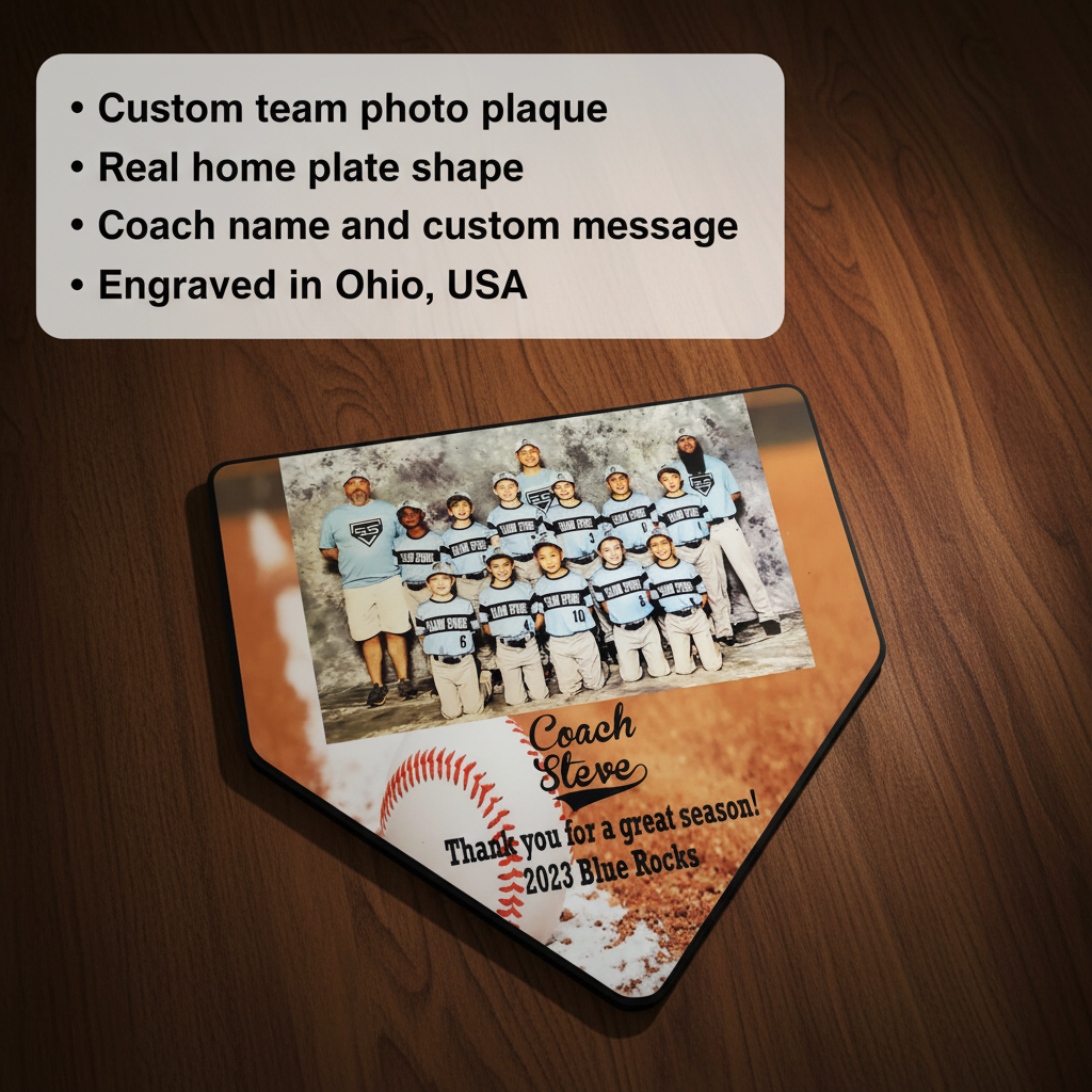 Baseball Home Plate Photo Plaque