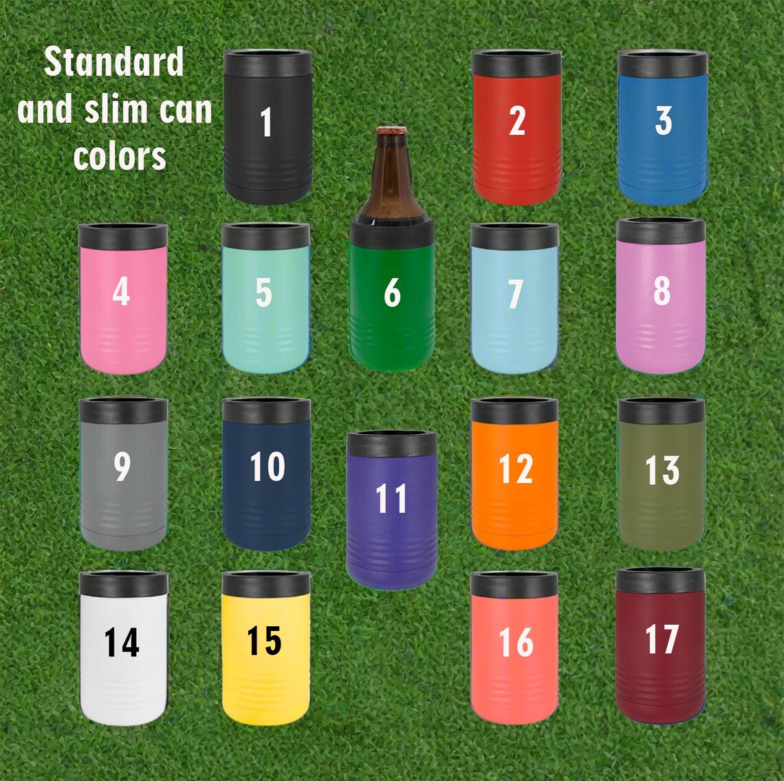Personalized football can cooler engraved with a tailgate football design, an insulated sleeve that keeps drinks cold from kickoff to overtime