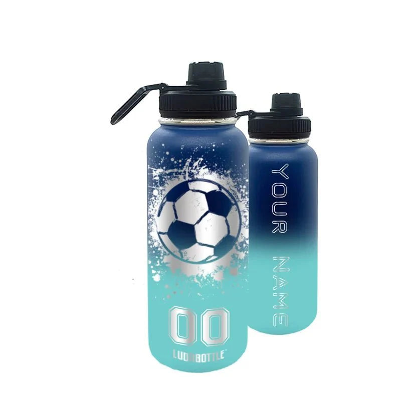 Soccer Ball Engraved Water Bottle personalized with name