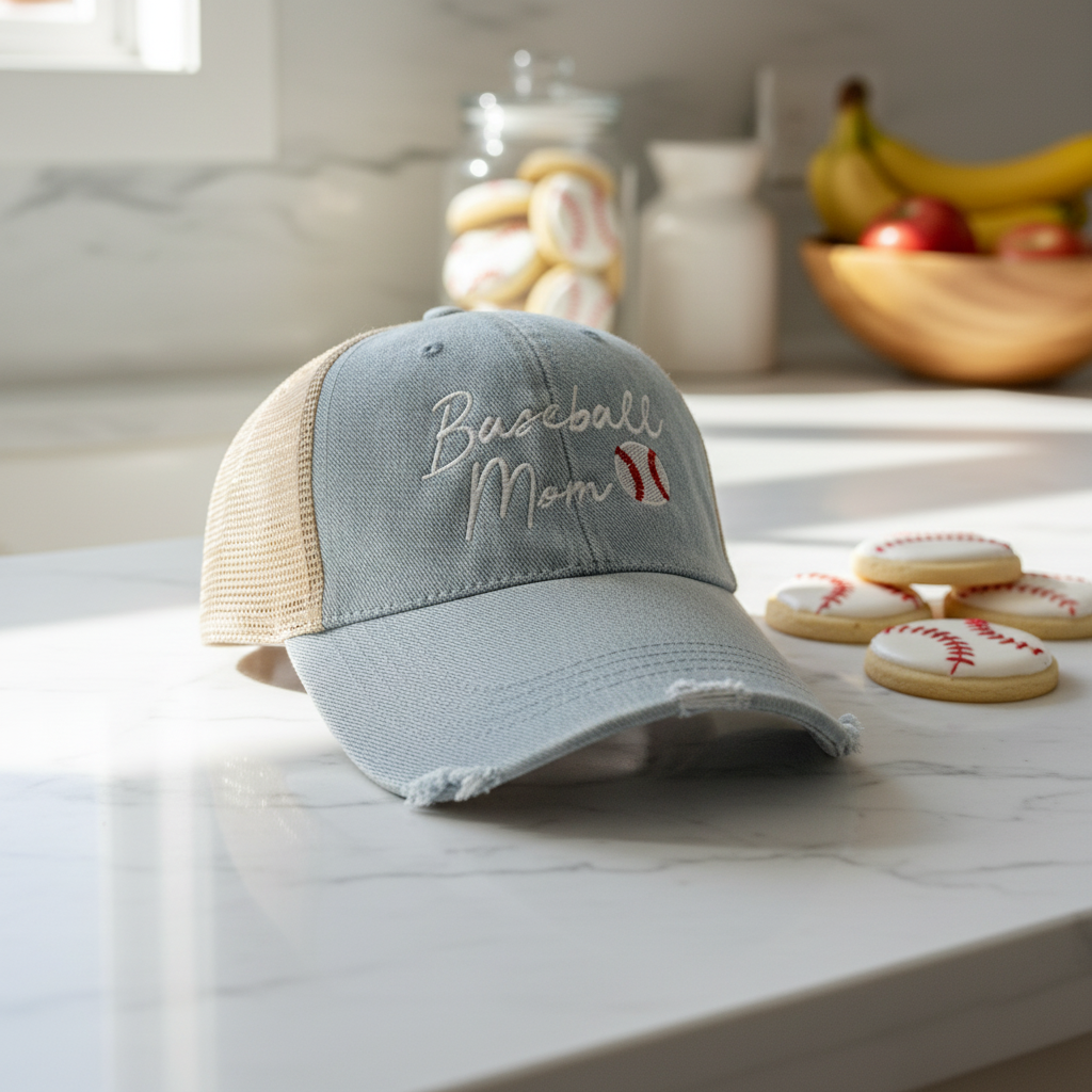 Baseball Mom Script Hat
