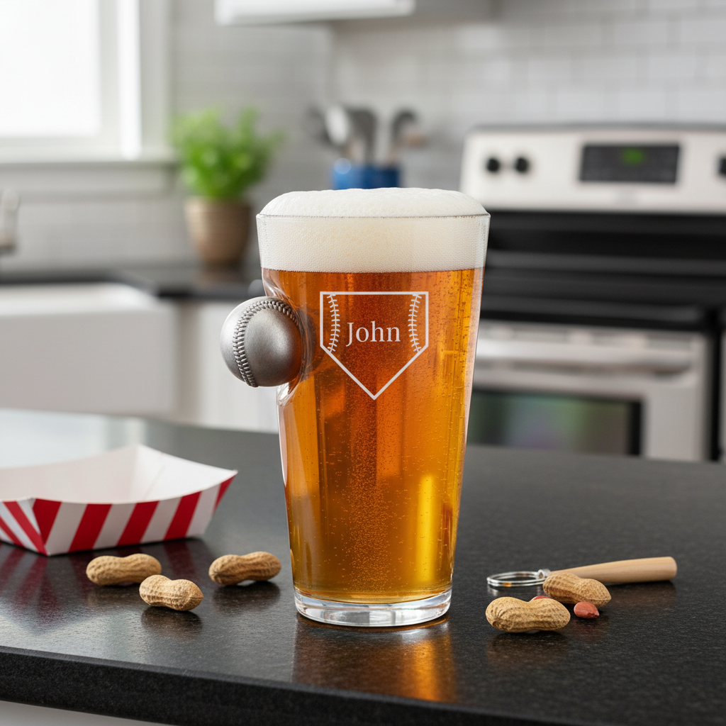 Diamond Dugout Personalized Pint Glass