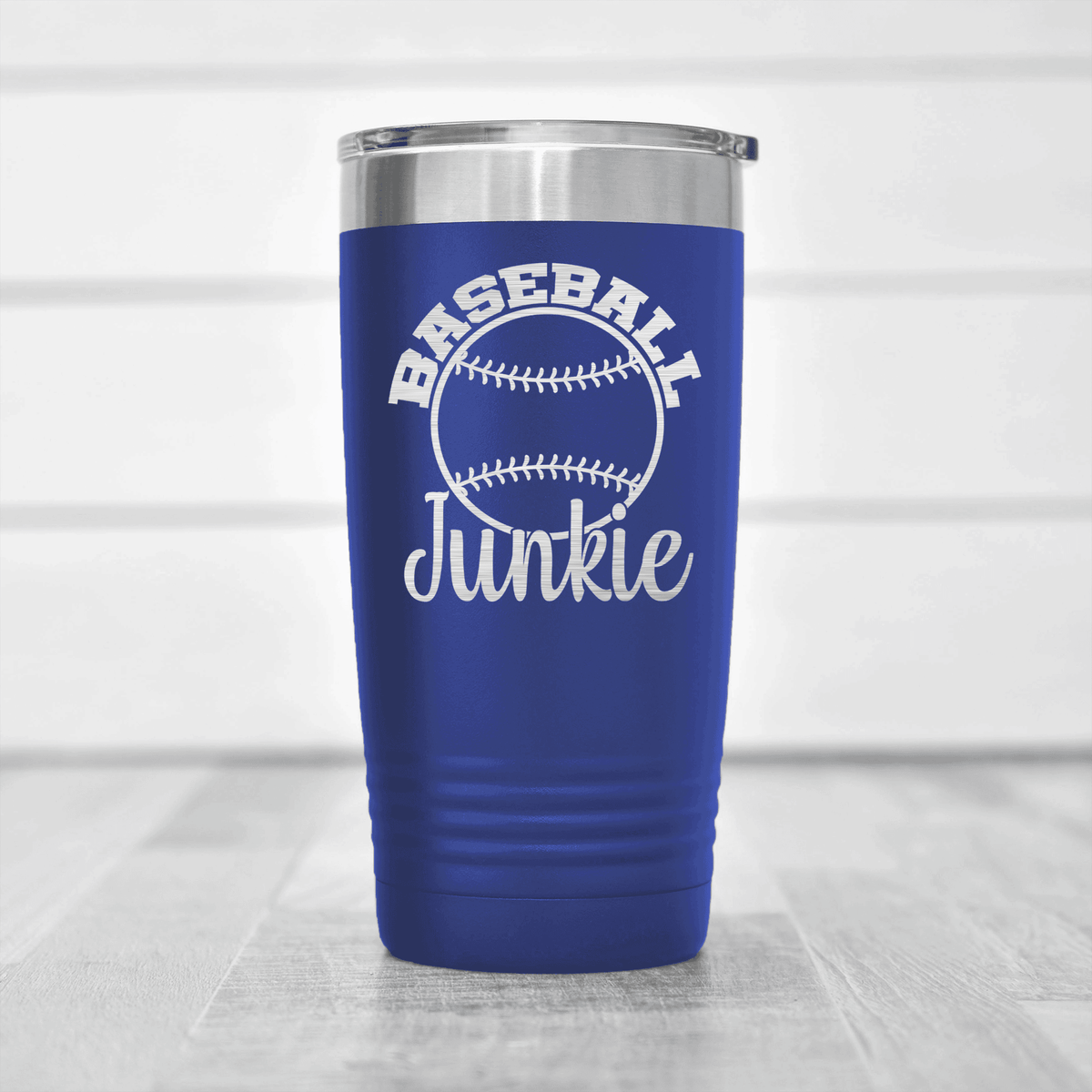 Blue baseball tumbler Addicted To The Diamond