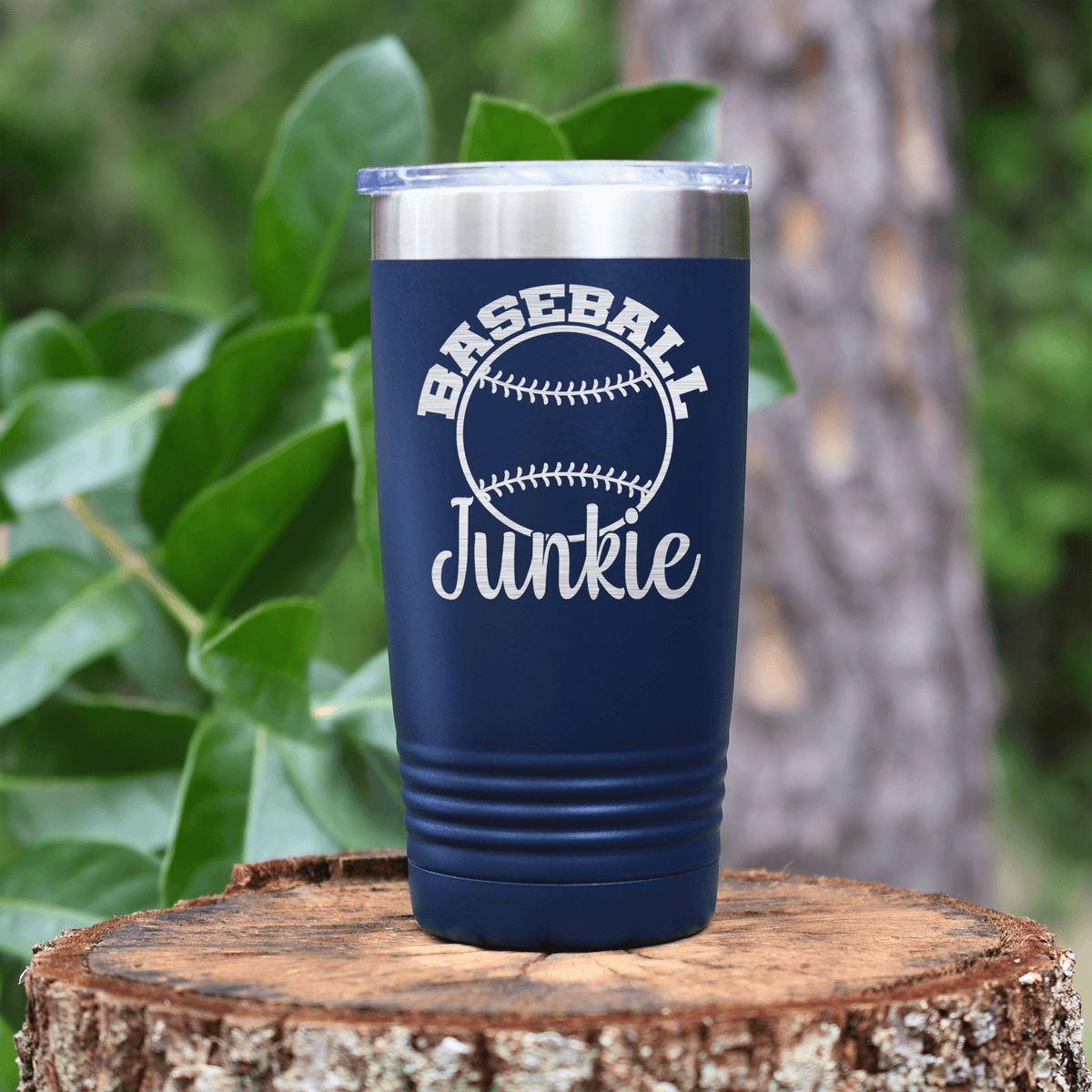 Navy baseball tumbler Addicted To The Diamond