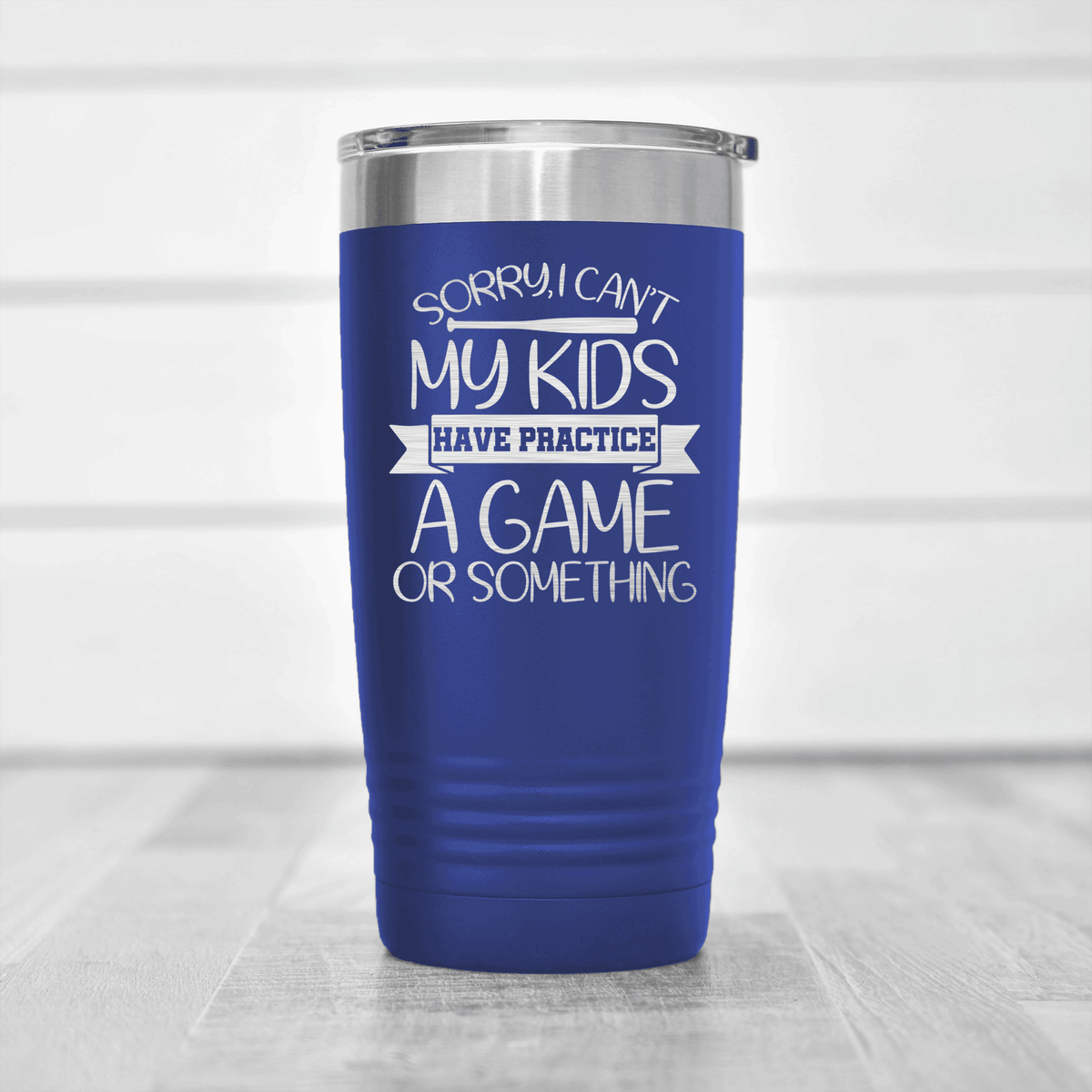 Blue baseball tumbler Busy Ballpark Nights
