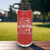 Red Baseball Water Bottle With Busy Ballpark Nights Design