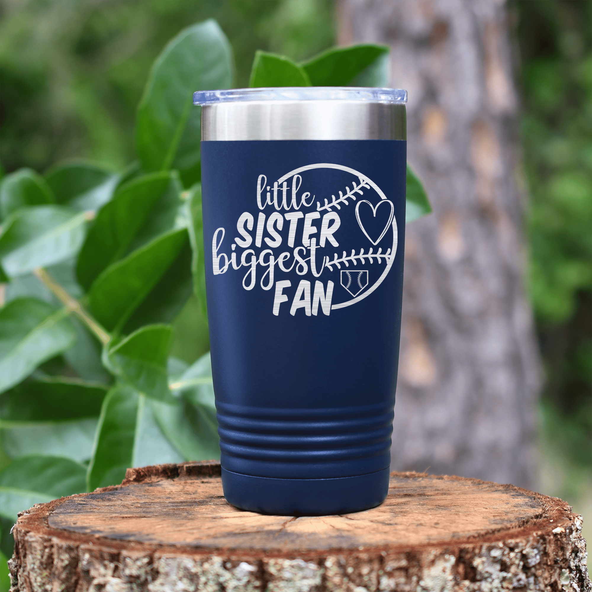 Navy baseball tumbler Cheering From The Sidelines Sister