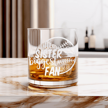 Load image into Gallery viewer, Cheering From The Sidelines Sister Whiskey Glass
